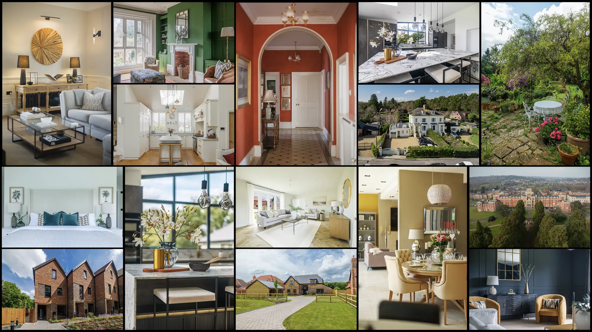 A collection of Paraded property photography, from interiors to aerial views